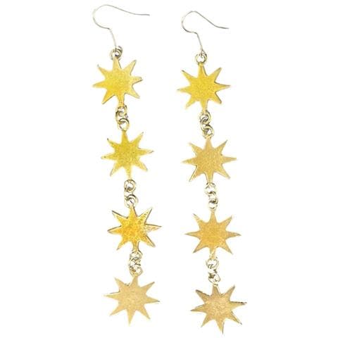 Orecchino Lungo A 4 Stelle In Oro - Foto 1