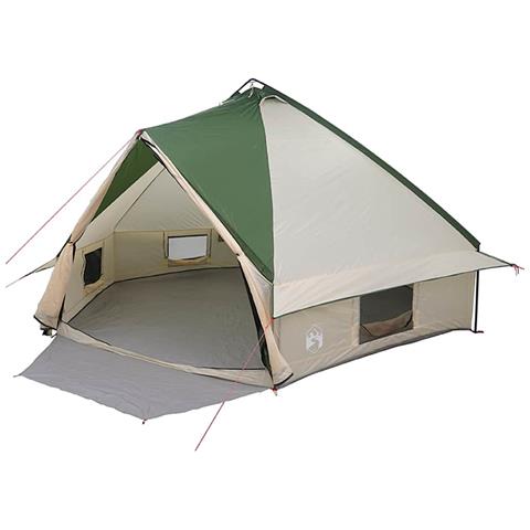 Tenda Teepee con tetto Verde e Bianco 490 x 410 x 210 cm - Foto 1