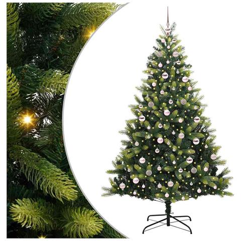 Albero di Natale Artificiale a Cerniera con 300 LED 210 cm - Foto 1