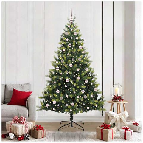 Albero di Natale Artificiale a Cerniera con 300 LED 210 cm - Foto 2