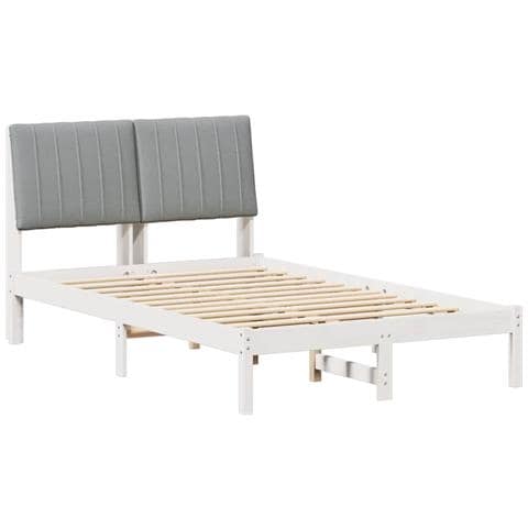 Struttura del letto Bianco 120 x 190 cm Pino massello - Foto 1