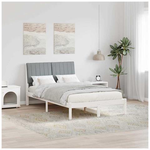 Struttura del letto Bianco 120 x 190 cm Pino massello - Foto 2