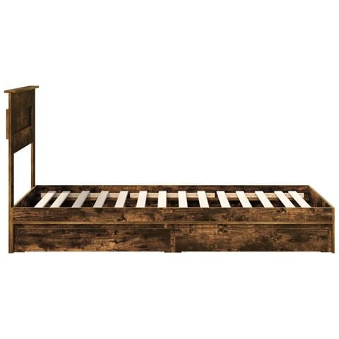 Letto con Contenitore con testiera Rovere fumé 100 x 200 cm - Foto 9