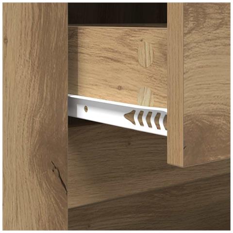 Tavolino da salotto Rovere artigianale 102 x 44,5 x 50 cm - Foto 9