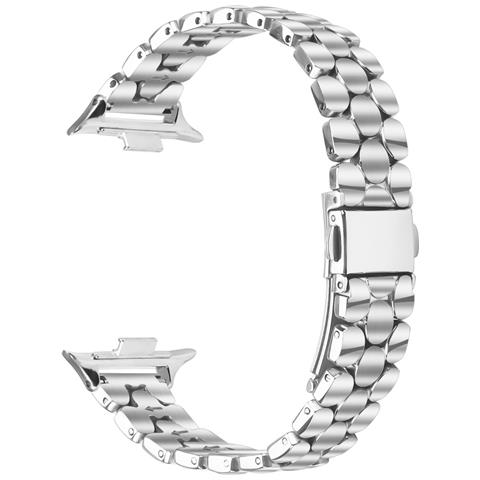 Cinturino In Acciaio Inossidabile Con Perle Compatibile Con Xiaomi 8 Pro / 9 Pro /redmi Watch 4/5 Silver - Foto 1