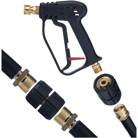 Adattatore Rotante Per Tubo Alta Pressione - Compatibile Con Idropulitrici Kärcher E Kranzle | M22x1,5 | Ottone, 400 Bar, 150°c - Foto 2