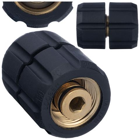 Adattatore Rotante Per Tubo Alta Pressione - Compatibile Con Idropulitrici Kärcher E Kranzle | M22x1,5 | Ottone, 400 Bar, 150°c - Foto 1