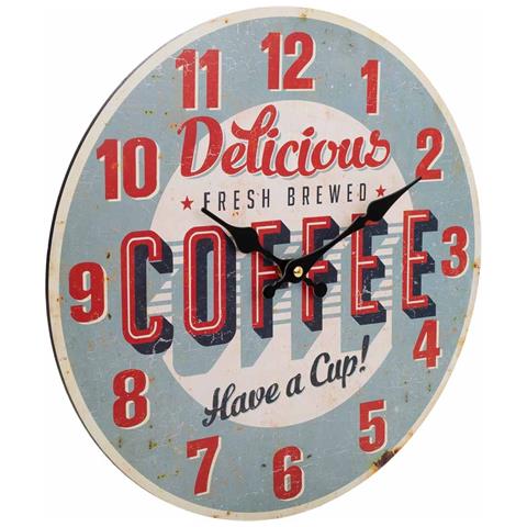 Orologio Da Parete In Legno Blu D34x2h - Foto 1