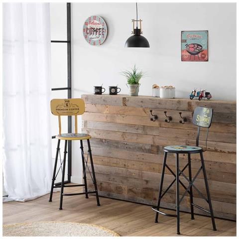 Orologio Da Parete In Legno Blu D34x2h - Foto 2