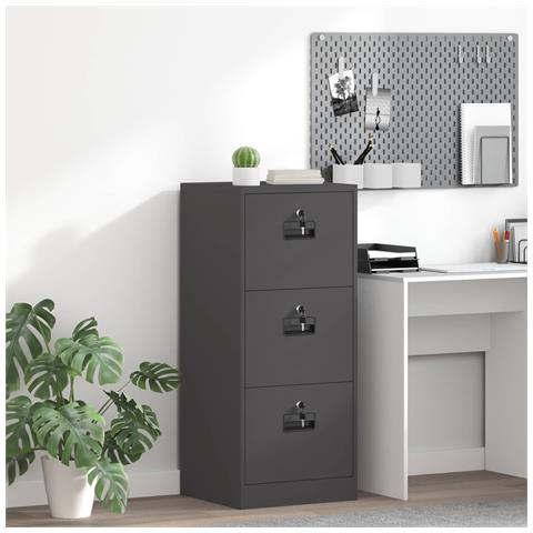 Armadio per File con cassetto Nero 44 x 50 x 106.5 cm - Foto 2