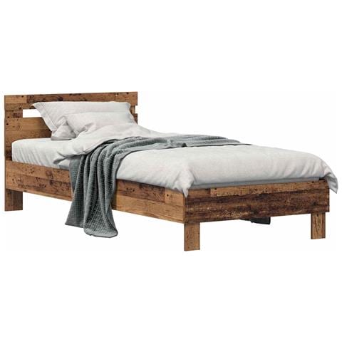 Struttura del letto Legno vecchio 75 x 190 cm Legno multistrato - Foto 1