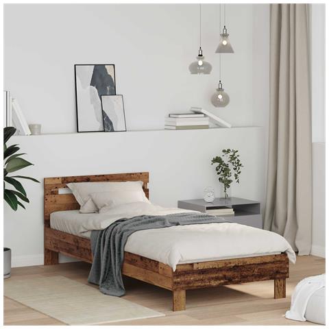 Struttura del letto Legno vecchio 75 x 190 cm Legno multistrato - Foto 2