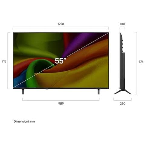 5NU850B6LA TV 55" 4K UHD Smart TV webOS 26 con AI HDR10 Pro e Gaming VRR Nero - Foto 6
