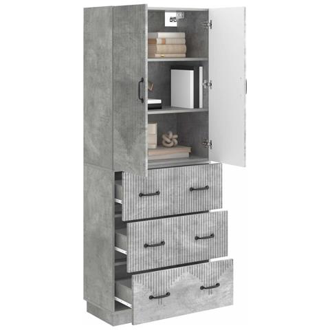 Set di armadi 2 pcs Grigio Cemento 66 x 34,5 x 87 cm - Foto 2