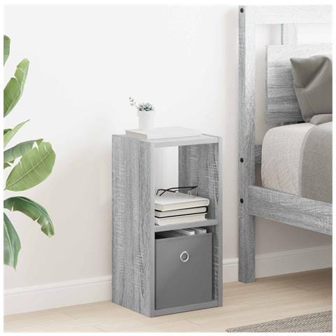 Comodino Grigio Sonoma 25,5 x 22 x 49,5 cm Legno multistrato - Foto 2