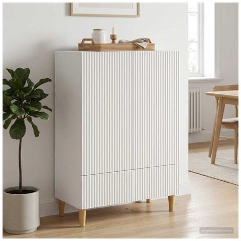 Credenza Bianco 66 x 34,5 x 95 cm Legno ingegnerizzato - Foto 2