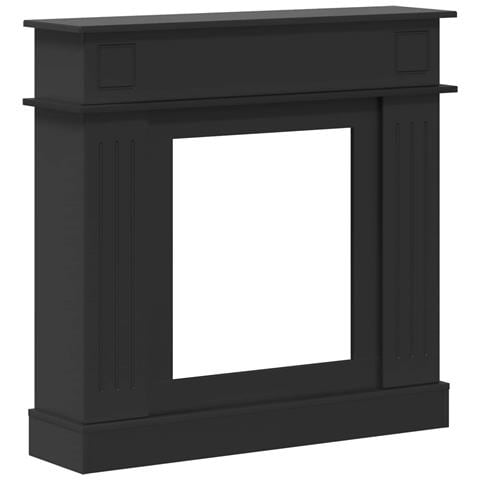 Cornice per camino Nero 102 x 26 x 100 cm Legno ingegnerizzato - Foto 1