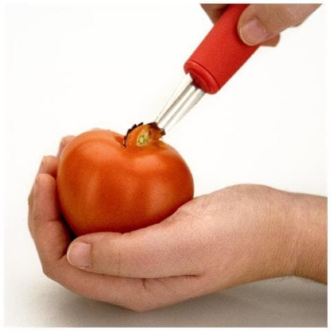 60353 - Snocciolatore per pomodori in acciaio inox - Rosso - Foto 2