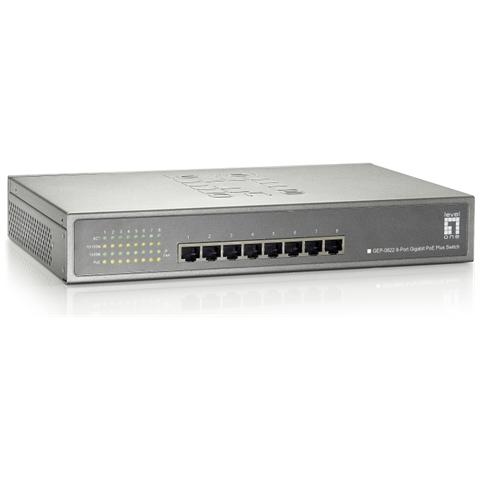 Ethernet Switch GEP-0822 8 Porte - 8 x POE+ - 10/100/1000Base-T - Desktop, Rack-Montabile - Foto 1