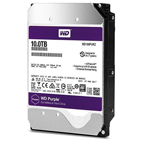 Hard Disk Interno WD Purple 10 TB 3.5" Sata III 6 Gb / s Buffer 256 MB 5400 Rpm  - Foto 2