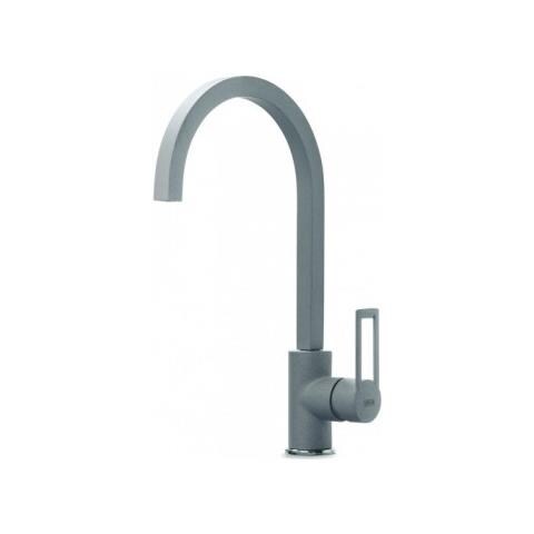 Miscelatore Monocomando con canna girevole Bridge 19x35 cm Granitek Colore Grigio Cemento 48 - Foto 1