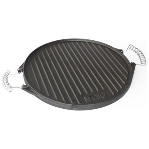 Piastra In Ghisa D. 32 Cm. Liscia E Rigata - Foto 1