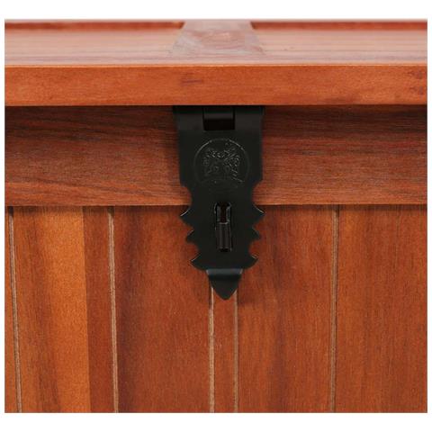 Cassapanca 90x45x40 Cm In Legno Massello Di Acacia - Foto 2