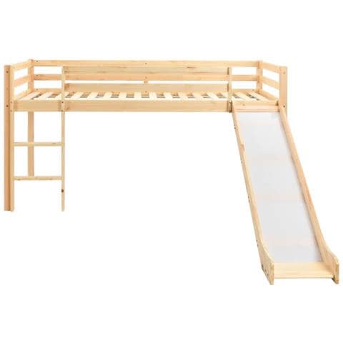Letto a Castello per Bambini Scivolo e Scala in Pino 97x208cm - Foto 1