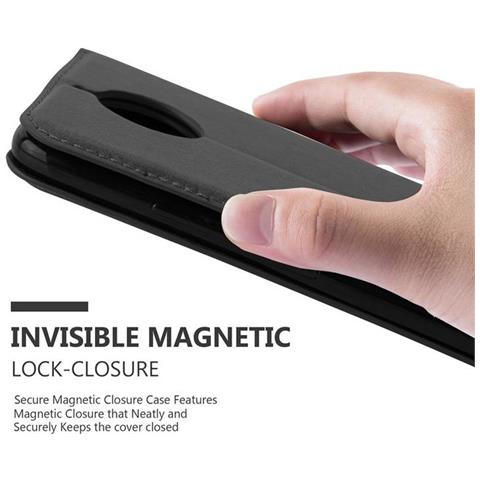 Custodia Compatibile Con Motorola Moto G5s In Nero Di Notte - Coperchio Protettiva Con Chiusura Magnetica, Funzione Stand E Tasca Per Le Carte - Foto 5