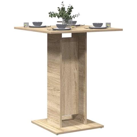 Tavolo da Bistrot Rovere Sonoma 60x60x75 cm Legno Multistrato - Foto 2