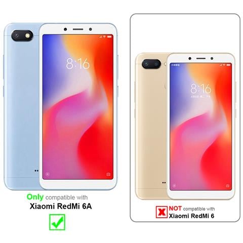 Custodia Compatibile Con Xiaomi Redmi 6a In Rosso Carminio - Coperchio Protettiva Con Chiusura Magnetica, Funzione Stand E Tasca Per Le Carte - Foto 10