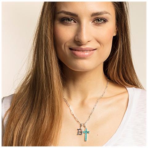 Pendente Con Turchese Dà Unisex Argento 925 - Foto 2