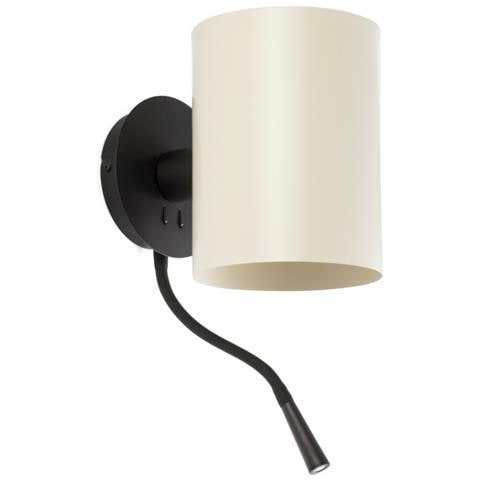 applique bianco opaco con piattini in oro satinato 2 luci ARMSTRONG
