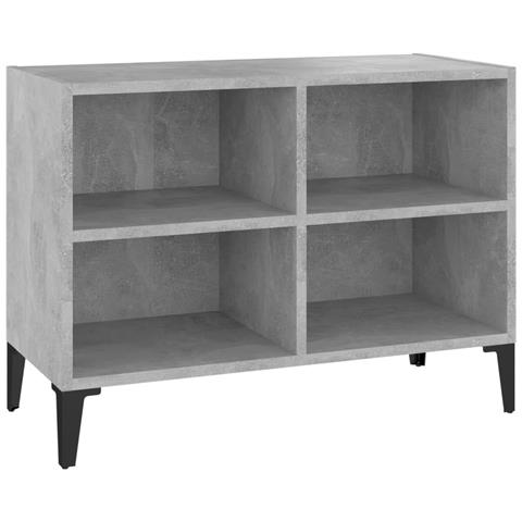 Mobile TV con Gambe in Metallo Grigio Cemento 69,5x30x50 cm - Foto 2