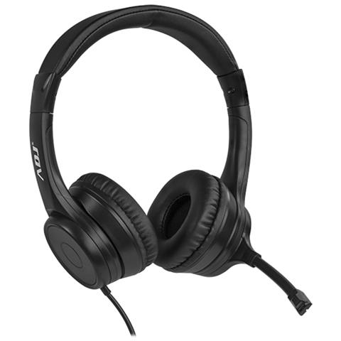 Cuffia Ring USB con Microfono e Controllo Volume Lunghezza Cavo 2 mt Colore Nero - Foto 2