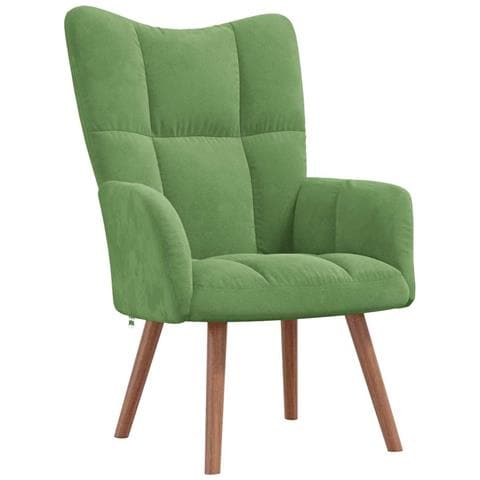 Sedia Relax Verde Chiaro in Velluto - Foto 1