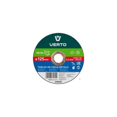 Verto Disco Da Taglio Per Metallo 125x22,2x1,5mm En12413, 41 A46-t-bf - Foto 1