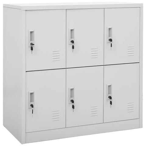 Armadietto con Chiave Grigio Chiaro 90x45x92,5 cm in Acciaio - Foto 1