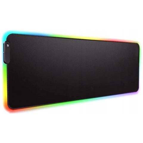 Tappetino Per Tastiera E Mouse Per Pc Mac 800x300x3 Mm Con Led Multicolore Black - Foto 1