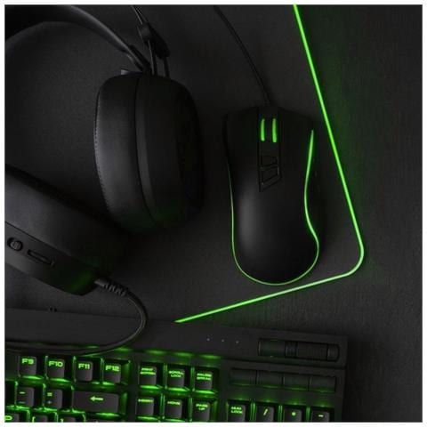 Tappetino Per Tastiera E Mouse Per Pc Mac 800x300x3 Mm Con Led Multicolore Black - Foto 5