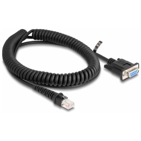 Cavo A Spirale Da Spina Rj50 A Presa D-sub 9 Da 1,5 M Nero - Foto 1