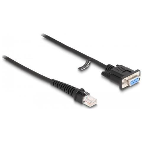 Cavo A Spirale Da Spina Rj50 A Presa D-sub 9 Da 1,5 M Nero - Foto 2