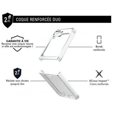 Cover Doppia Rinforzata Per Samsung Galaxy Z Flip 5 Duo, Trasparente - Foto 2