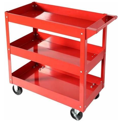 Carrello Per Attrezzi Rosso 3 Mensole - Foto 1