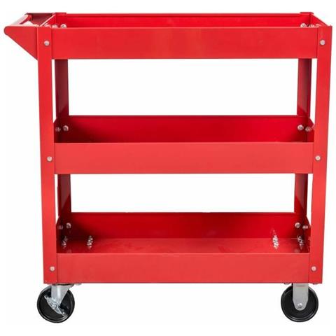 Carrello Per Attrezzi Rosso 3 Mensole - Foto 3