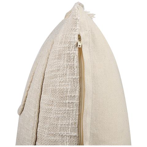 Cuscino Decorativo Pleione Cotone 45 X 45 Cm Astratto Beige Chiaro - Foto 2