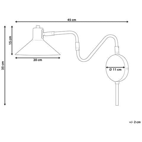 Applique Baliem Regolabile Metallo Oro - Foto 12