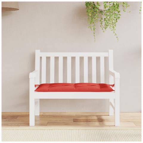 Cuscino Per Panca Rosso 100x50x7 Cm In Tessuto Oxford - Foto 3