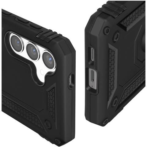 Cover Per Samsung Galaxy S24 Plus Ibrida Anello Supporto Magnetico - Foto 2