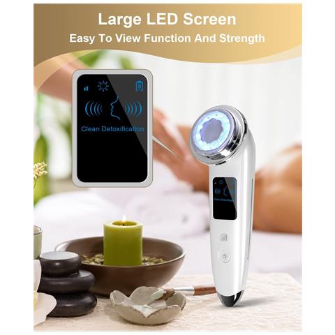 Massaggiatore Viso Lifting Viso Elettrico Massaggiatore Viso 4 In 1 Rassodamento Della Pelle Antietà Strumenti Rassodanti Per La Cura Della Pelle - Bianco - Foto 2